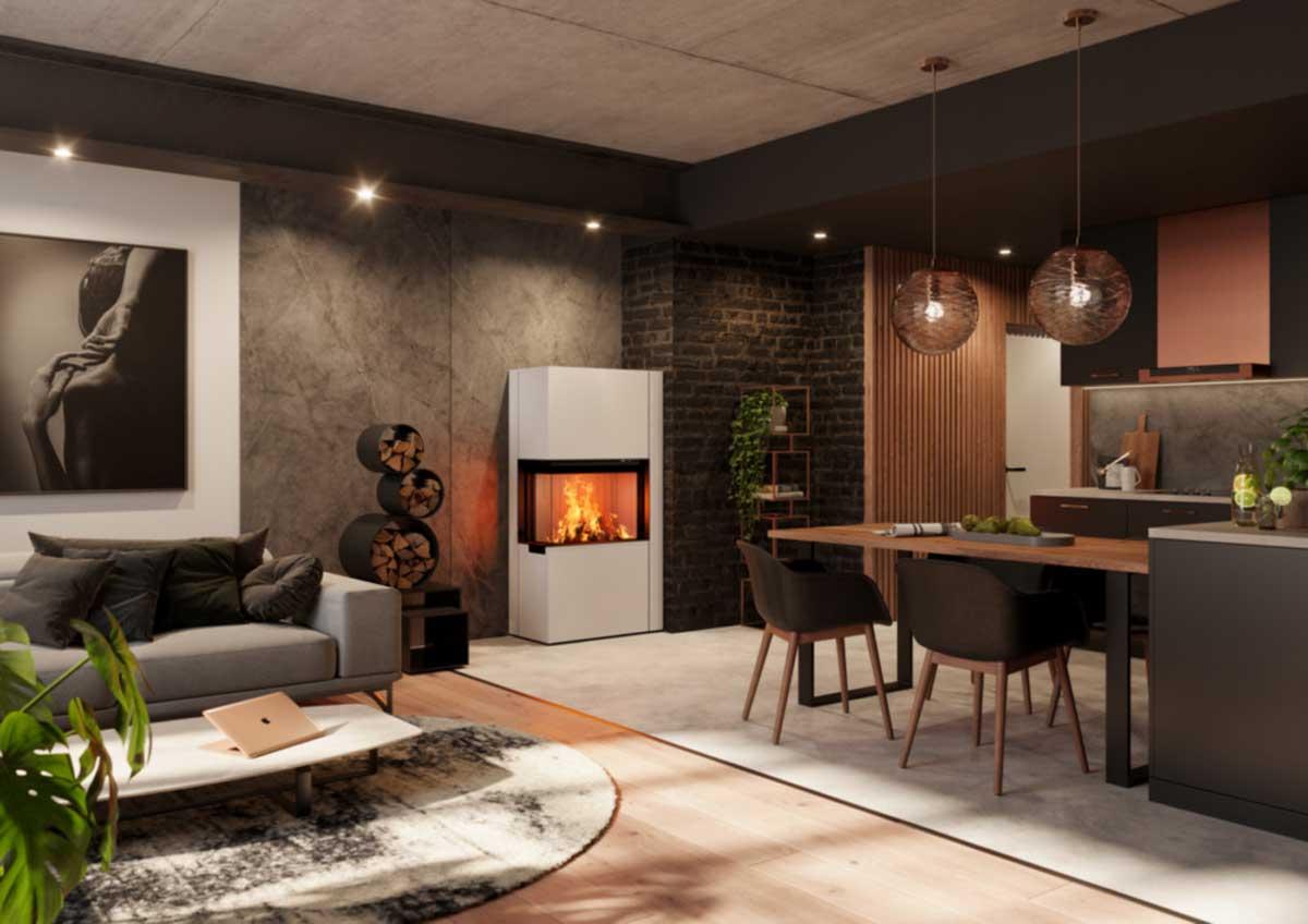 Kaminofen Zirkon 2L von Spartherm Living Fire